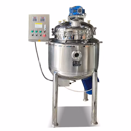 Réacteur sous vide en acier inoxydable, chauffé électriquement et isolé, 200 L
