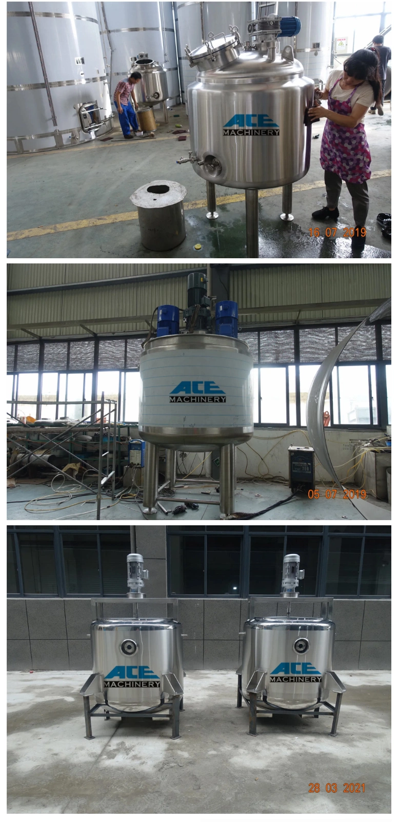 Best Price High Viscosity with Scraper Three Shaft Mixer Emulsifying Dispersing Kettle Reactor Reaction Tank